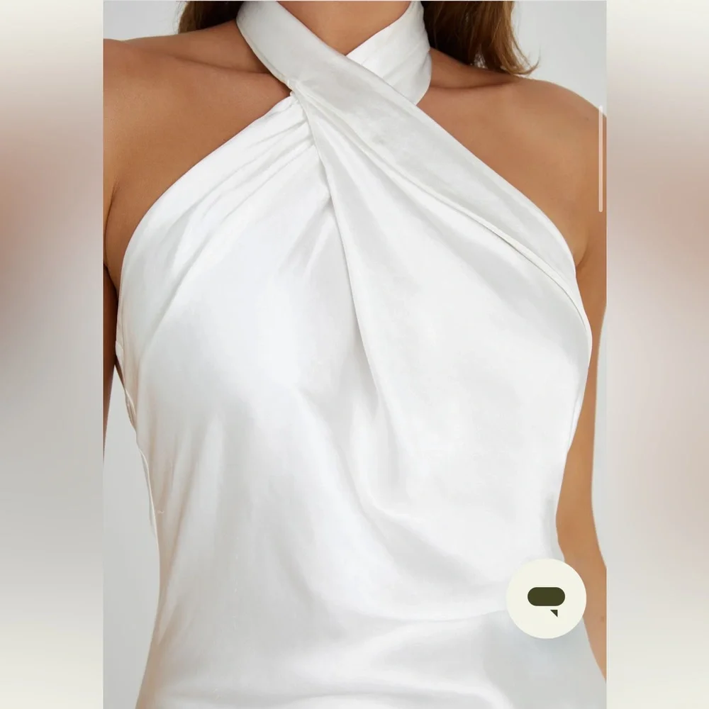 Meshki Laura Halter Satin Gown size s - Picture 3 of 7